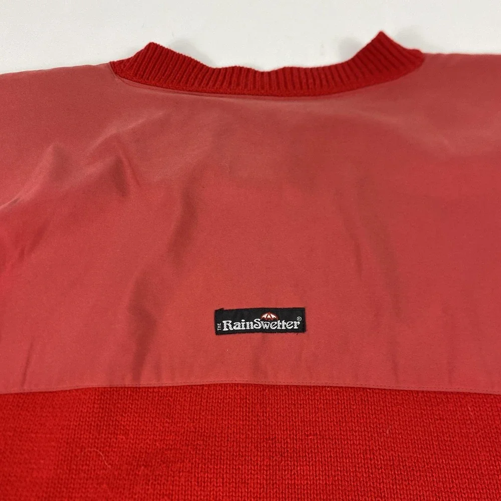 Vintage The RainSweater Sweater Mens Large Red Gull Lake Country Club Golf
